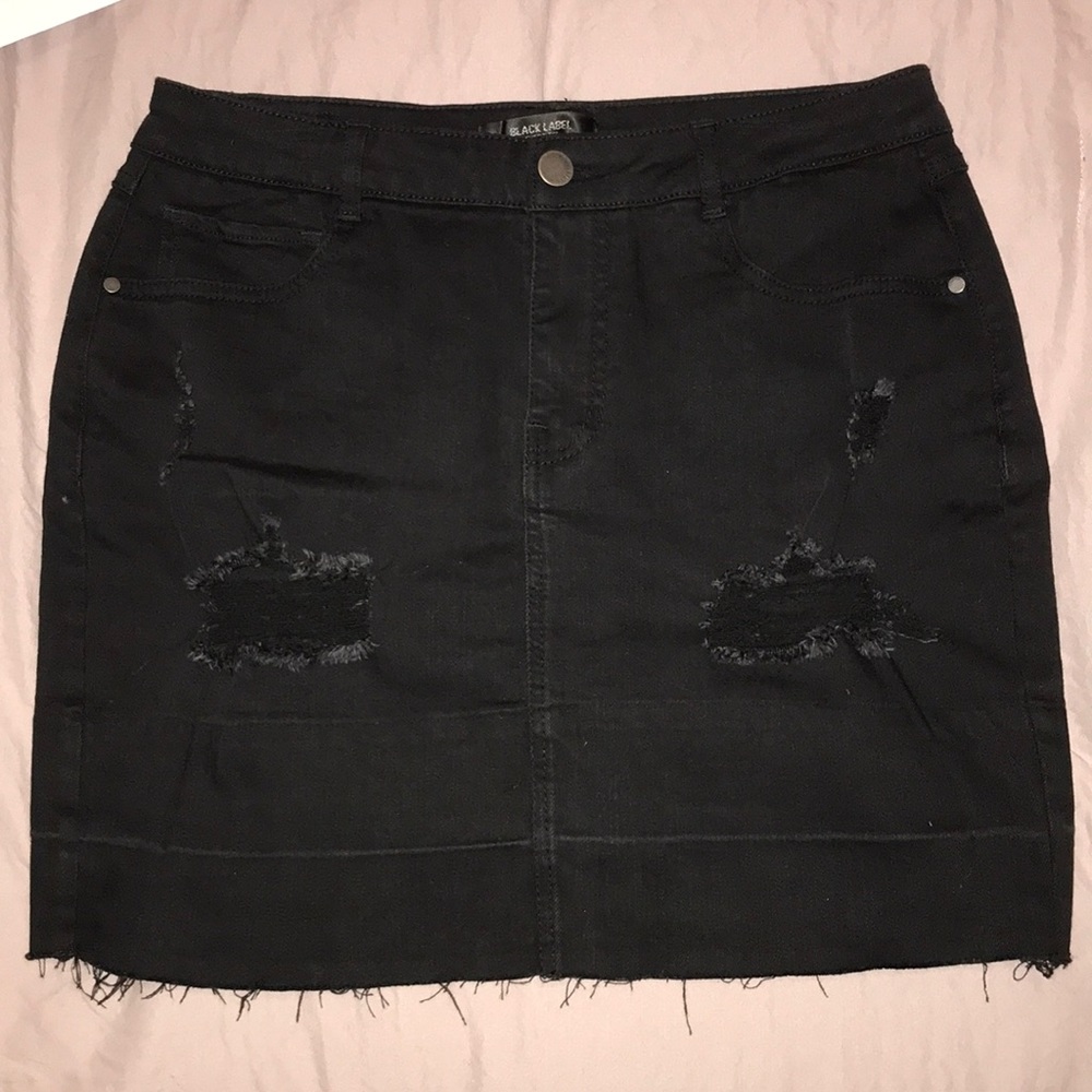 NEW Black jean skirt